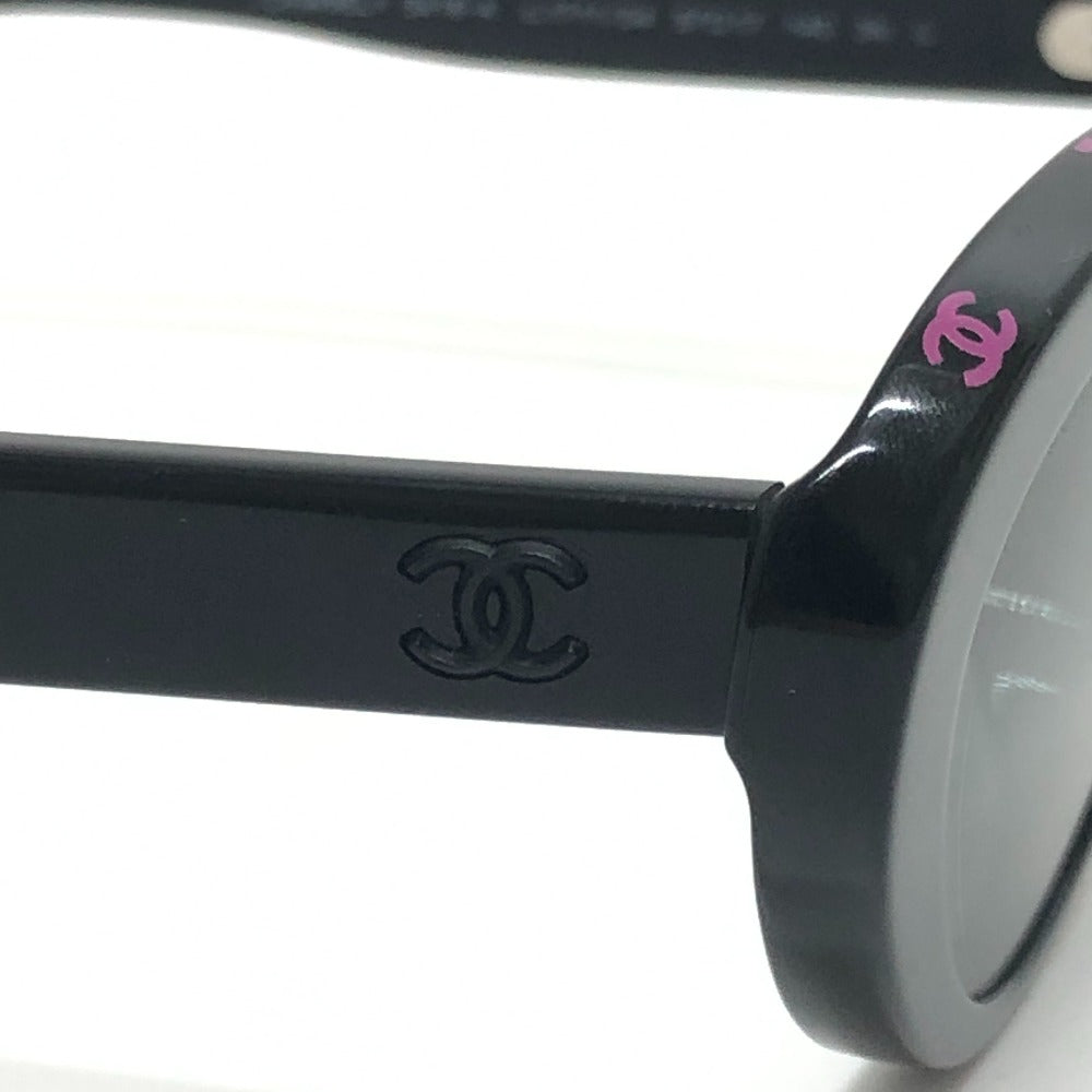 CHANEL 5416-A Coco Mark Fashion Accessory Eyewear Oval Shape Plastic Sunglasses Women's Black