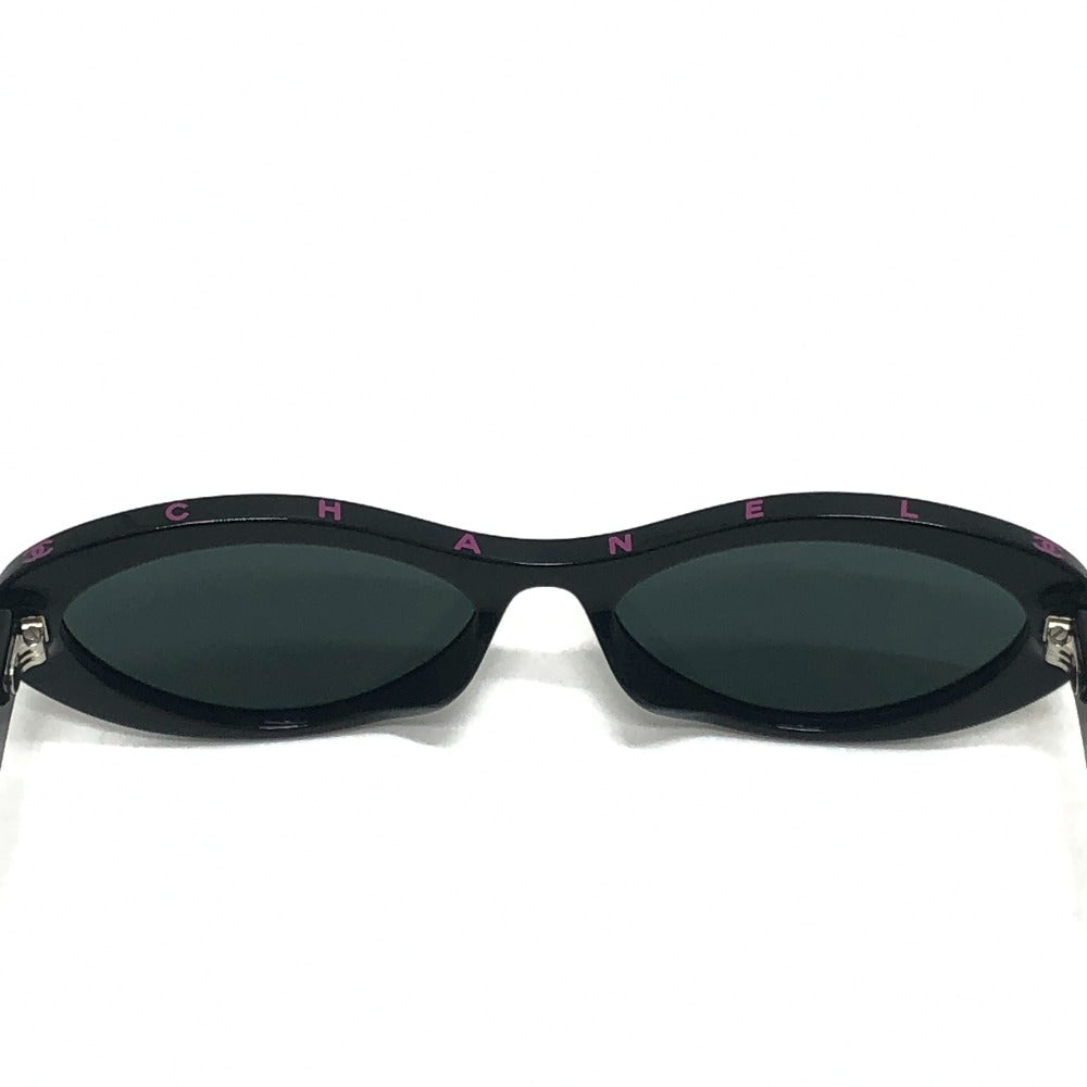 CHANEL 5416-A Coco Mark Fashion Accessory Eyewear Oval Shape Plastic Sunglasses Women's Black