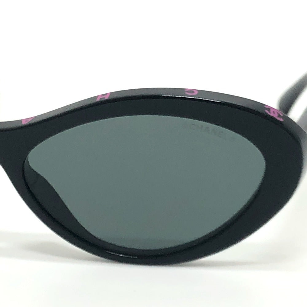 CHANEL 5416-A Coco Mark Fashion Accessory Eyewear Oval Shape Plastic Sunglasses Women's Black
