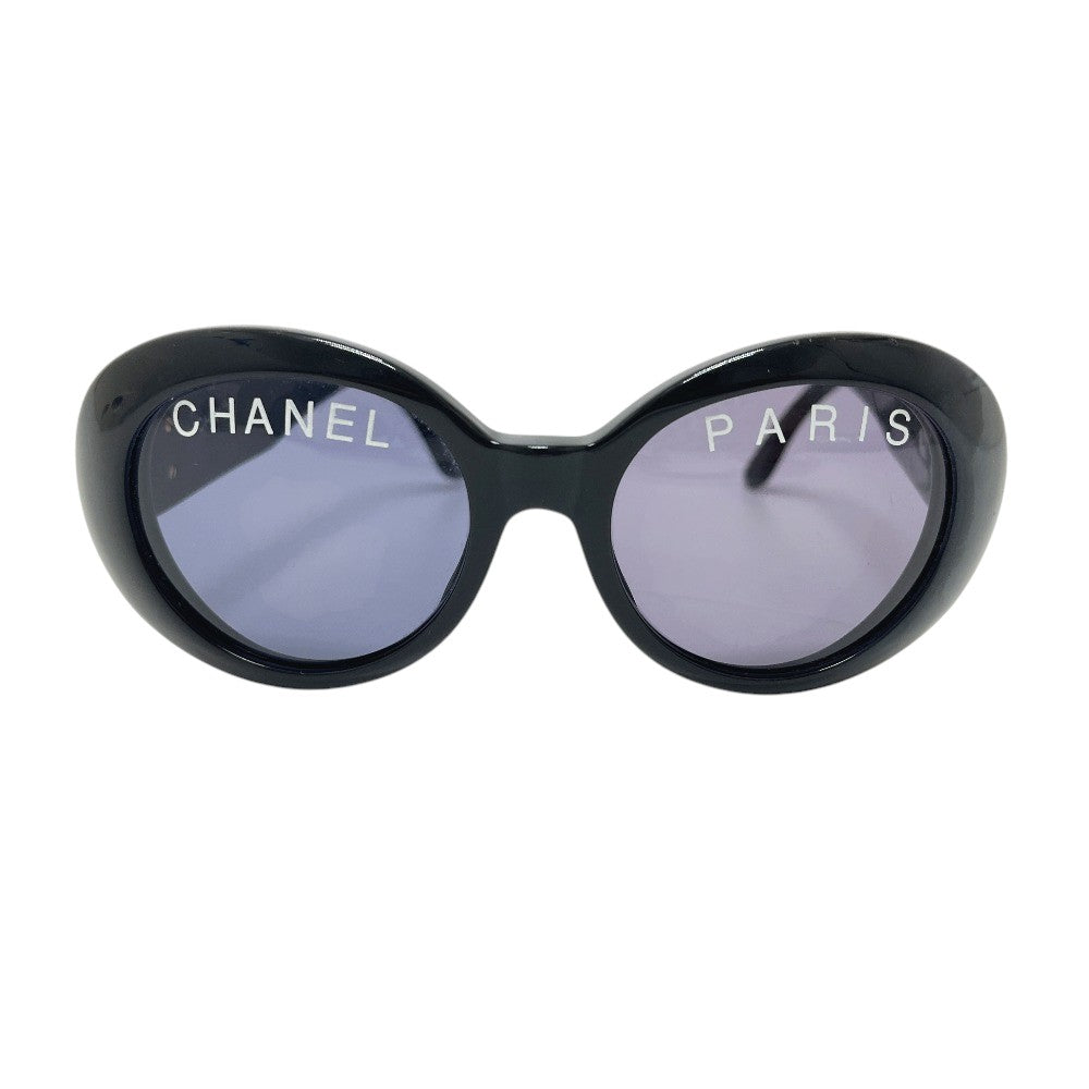 CHANEL 01947 94305 CHANEL PARIS ロゴ アイウェア サングラス プラスチック レディース ブラック