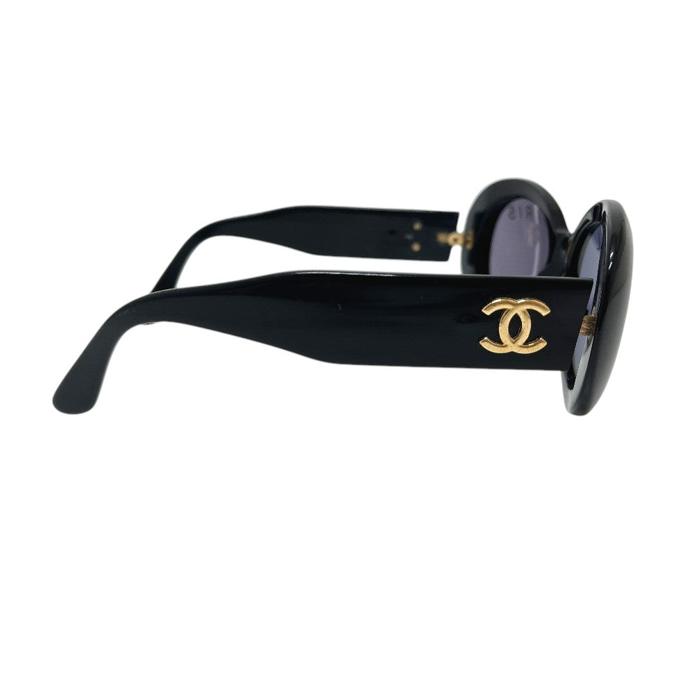 CHANEL 01947 94305 CHANEL PARIS ロゴ アイウェア サングラス プラスチック レディース ブラック