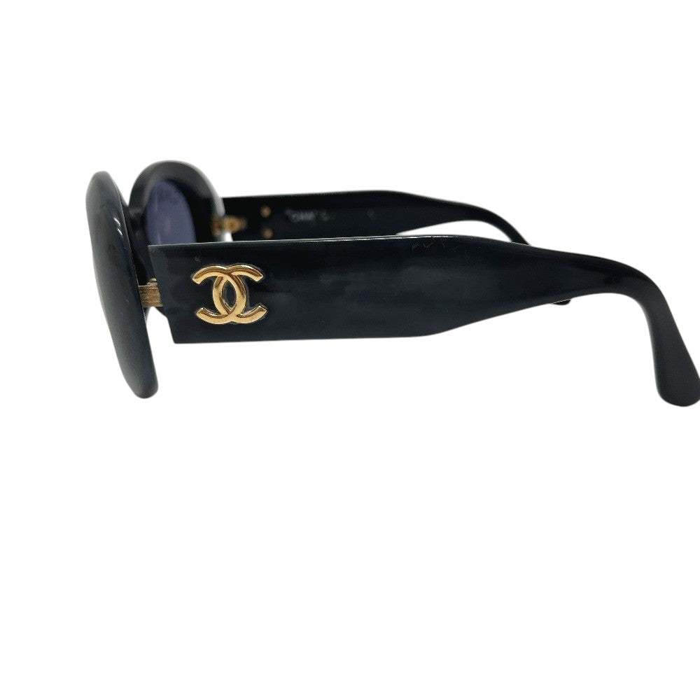 CHANEL 01947 94305 CHANEL PARIS ロゴ アイウェア サングラス プラスチック レディース ブラック