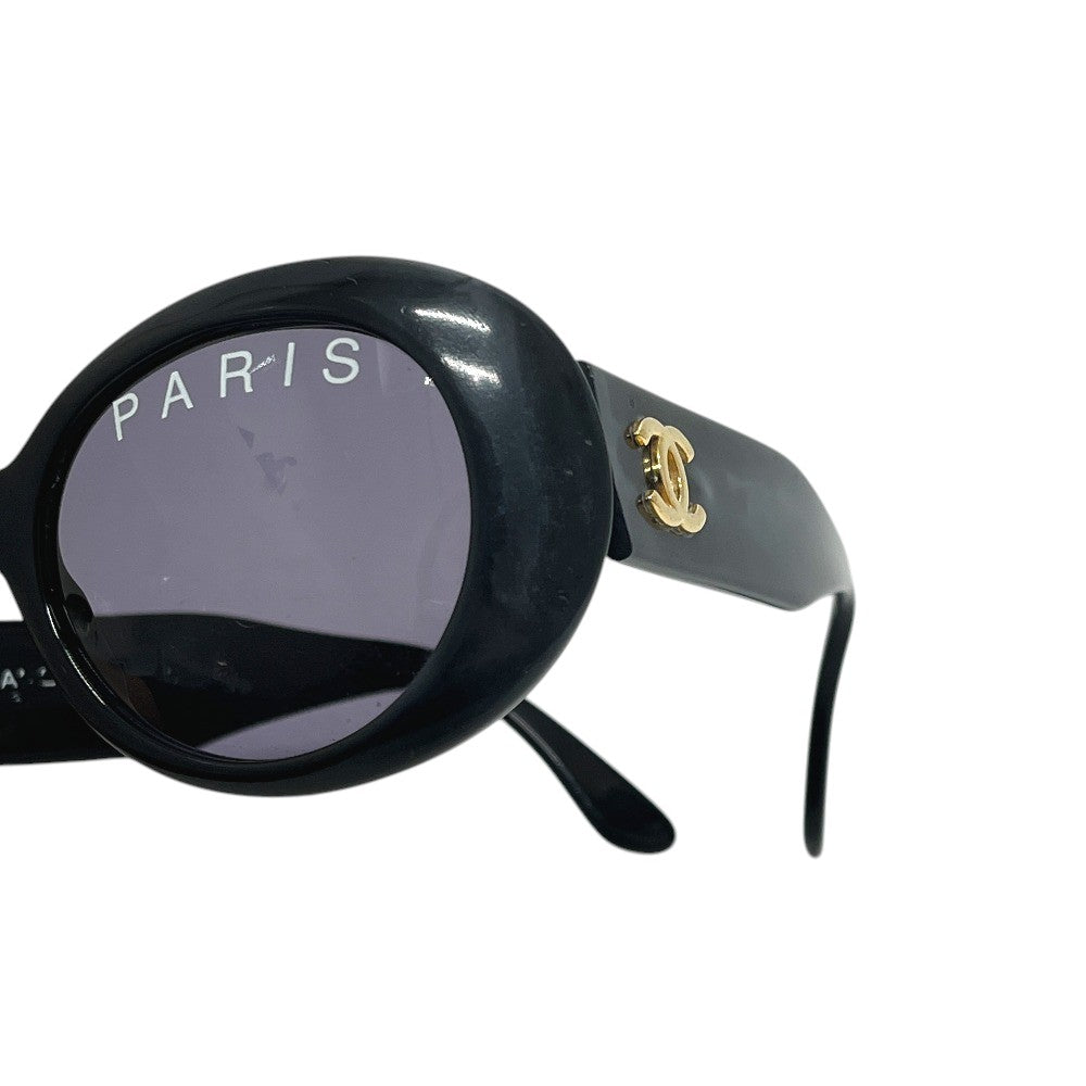 CHANEL 01947 94305 CHANEL PARIS ロゴ アイウェア サングラス プラスチック レディース ブラック