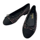 CHANEL CC Mark logo Ribbon Ballerina Shoes, flat shoes, ballet shoes pumps tweed Black/pink Used