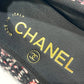 CHANEL CC Mark logo Ribbon Ballerina Shoes, flat shoes, ballet shoes pumps tweed Black/pink Used