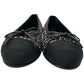 CHANEL CC Mark logo Ribbon Ballerina Shoes, flat shoes, ballet shoes pumps tweed Black/pink Used
