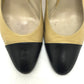CHANEL Bicolor Heels, high heels, shoes, apparel, footwear pumps Leather Beige/Black Used