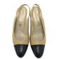 CHANEL Bicolor Heels, high heels, shoes, apparel, footwear pumps Leather Beige/Black Used