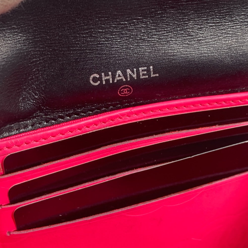 CHANEL カンボンライン CC ココマーク コンパクトウォレット 2つ折り財布 レザー レディース ブラック