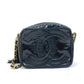 CHANEL CC ココマーク ポシェット タッセル カバン フリンジ チェーン 斜め掛け ショルダーバッグ エナメル レディース ブラック