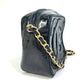 CHANEL CC ココマーク ポシェット タッセル カバン フリンジ チェーン 斜め掛け ショルダーバッグ エナメル レディース ブラック