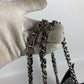 CHANEL CC โคโค่มาร์ค สะพายข้าง ลิปสติก กระเป๋า W Chain กระเป๋าสะพายข้าง หนังแก้ว ผู้หญิง สีดำ