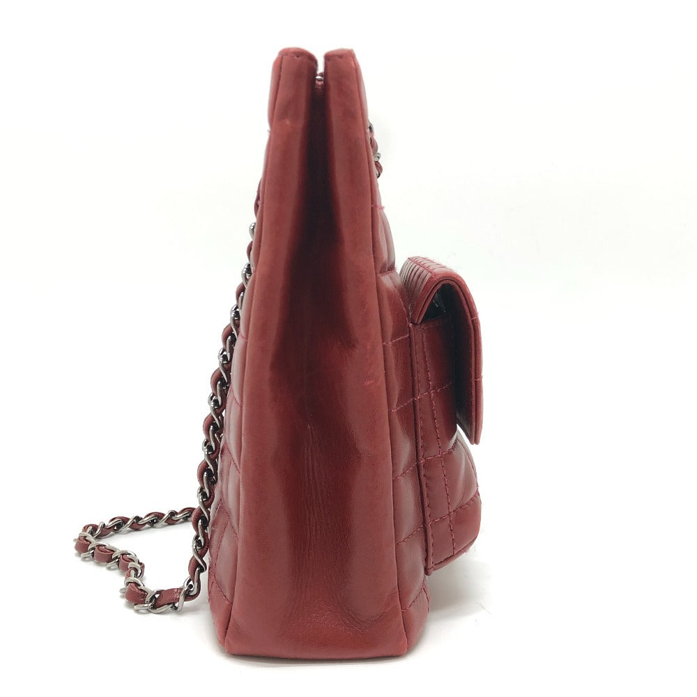 CHANEL Chocolate Bar 2.55 Bag Chain Shoulder Bag Shoulder Tote Bag Lambskin Ladies Red
