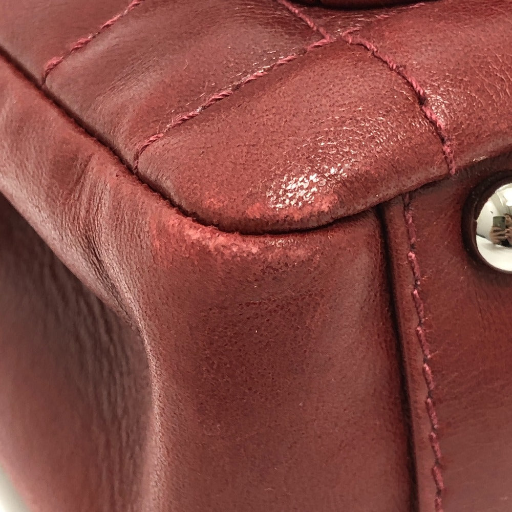 CHANEL Chocolate Bar 2.55 Bag Chain Shoulder Bag Shoulder Tote Bag Lambskin Ladies Red