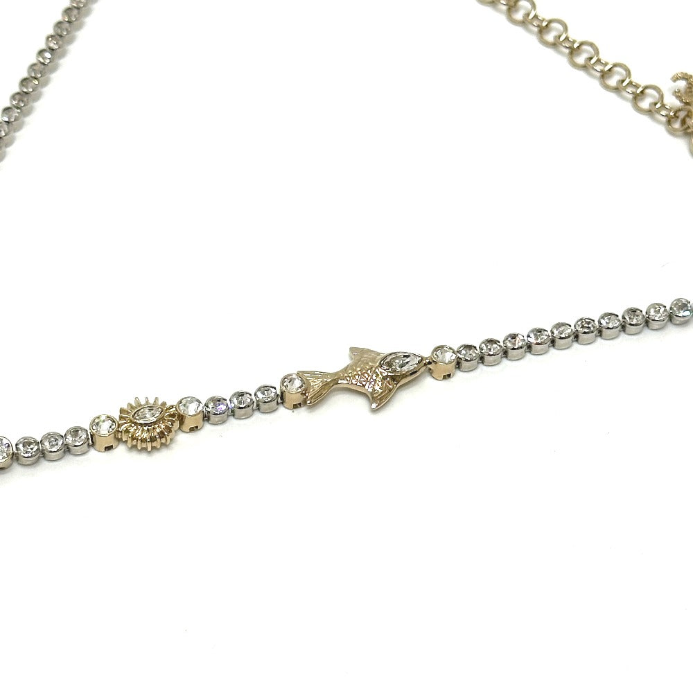 CHANEL ABE913 25Ｃ コスチューム パール & ストラス マリンテイスト ラインストーン ネックレス メタル レディース ゴールド - brandshop-reference