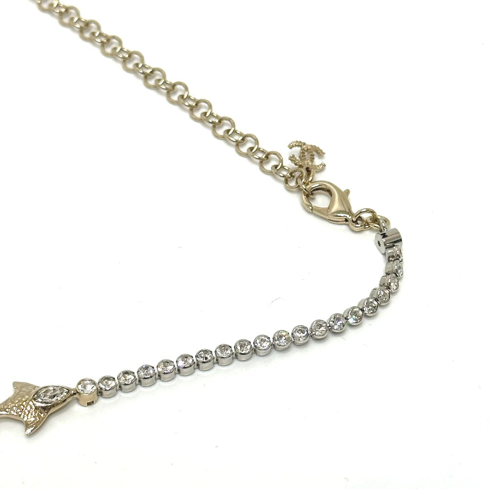 CHANEL ABE913 25Ｃ コスチューム パール & ストラス マリンテイスト ラインストーン ネックレス メタル レディース ゴールド - brandshop-reference