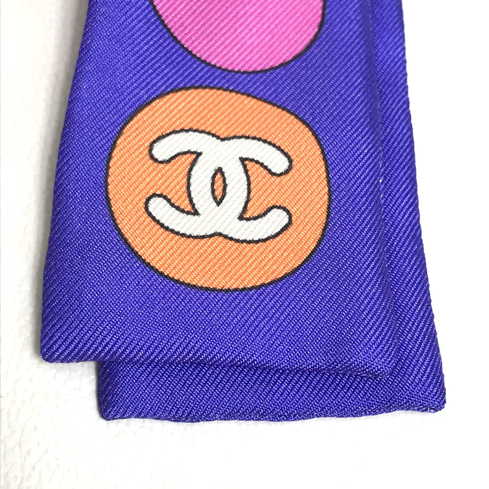 CHANEL ココマーク COCO バンドー ヘアバンド ファッション小物 スカーフ シルク レディース マルチカラー
