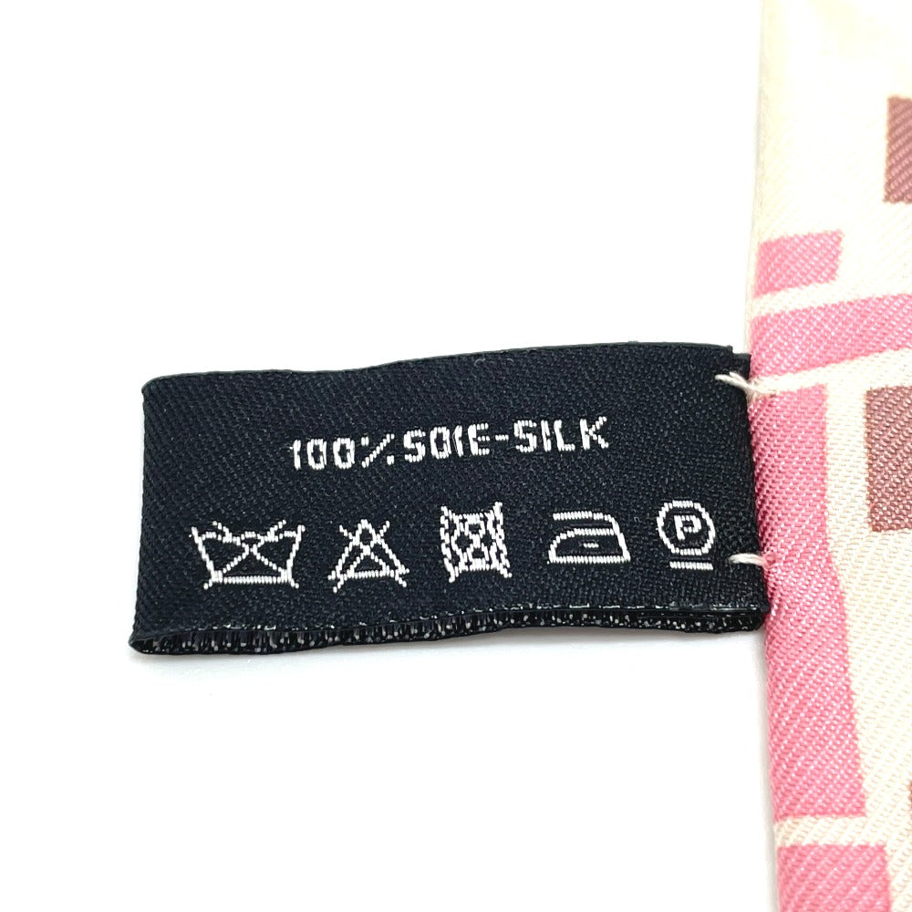 CHANEL CC Coco Mark Railroad Motif Bag Bandeau Bag Accessory Scarf Silk Women's White