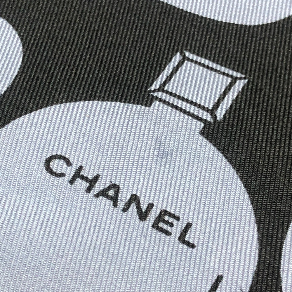 CHANEL ポップ マルチデザイン ファッション小物 大判 スカーフ シルク レディース ブラック