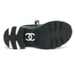 CHANEL G46871 Fall/Winter 25/26 Coco Mark Mixed Fiber Shiny Calfskin & Suede Heel Sneakers Suede Women's Black
