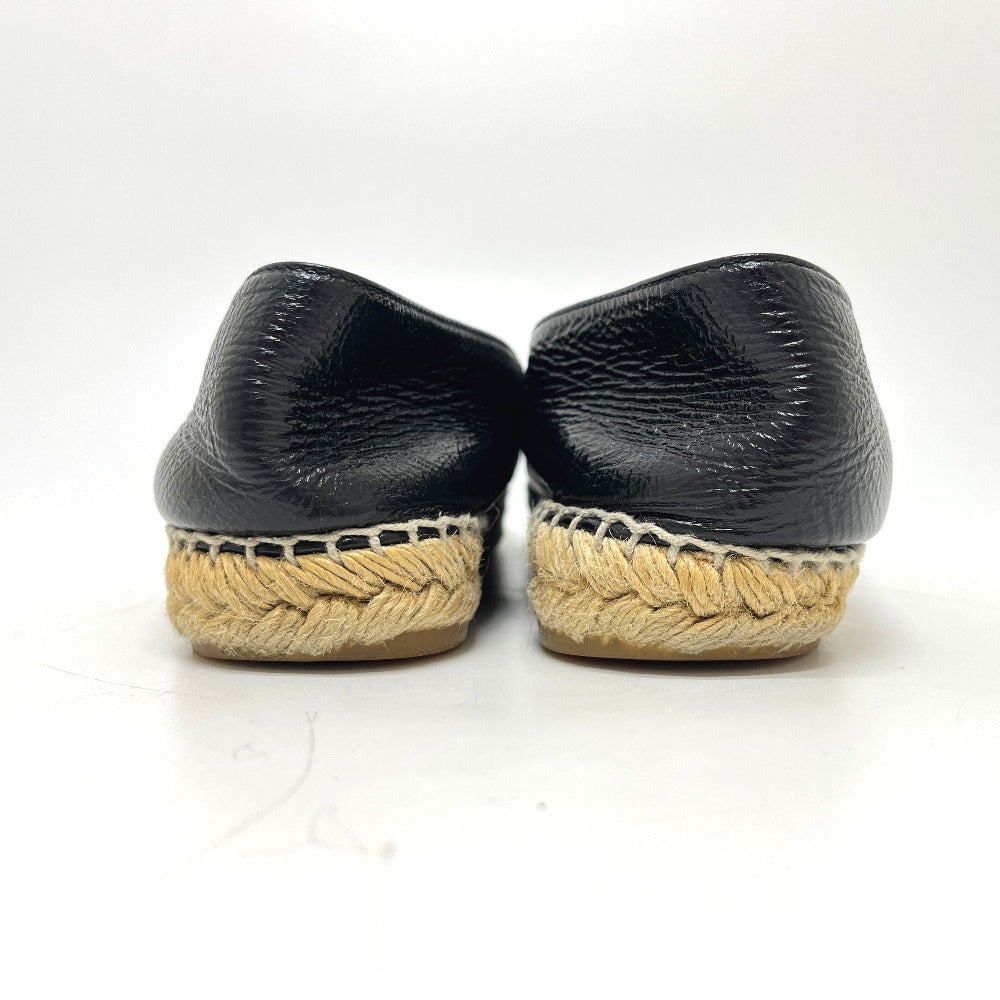 CHANEL Ｇ29762 CC Mark Espadrilles Slip-on shoes Slip-on Leather Black Used