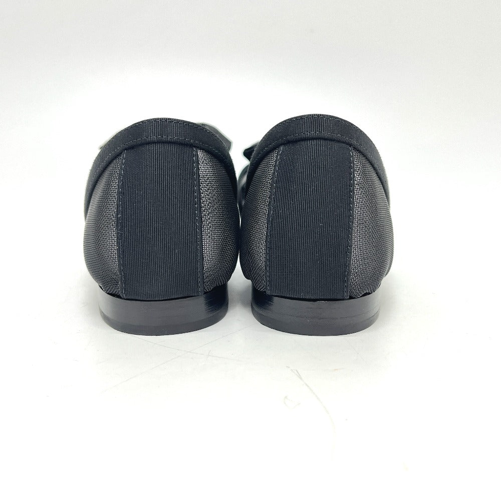 CHANEL G46701 CC Mark Ribbon Mary Jane Flat Shoes Sandals mesh Black Used