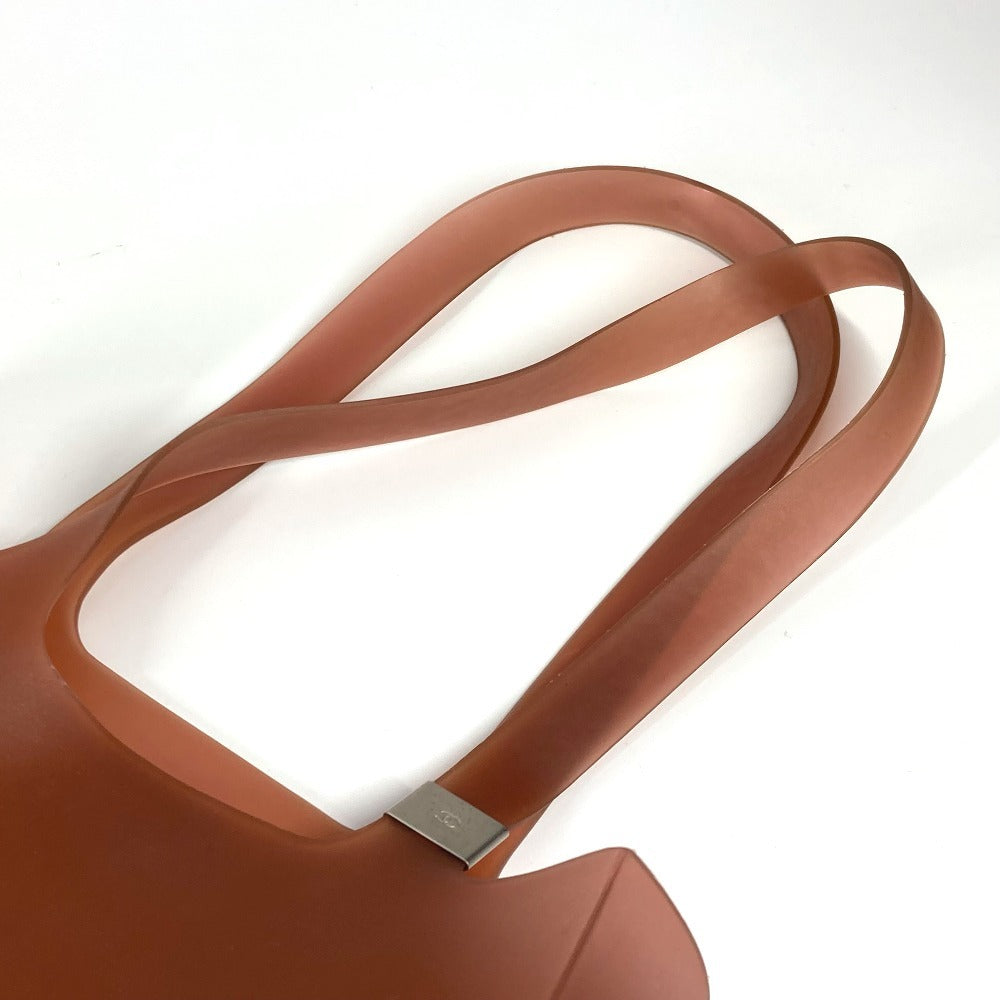 CHANEL ロゴ ビーチバッグ 肩掛け トートバッグ ショルダーバッグ ラバー レディース ブラウン - brandshop-reference