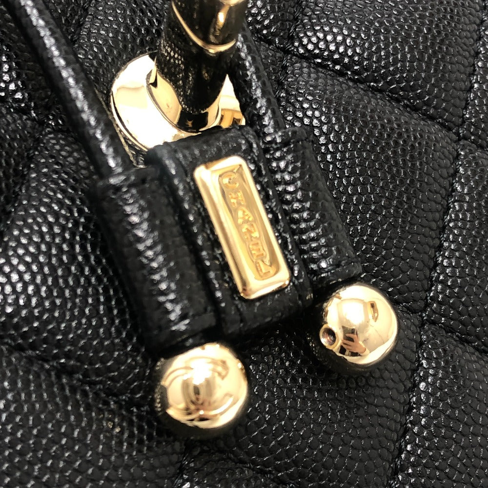 CHANEL AS4058 マトラッセ キルティング ココマーク CC ロゴ チェーン カバン バックパック リュックサック キャビアスキン レディース ブラック