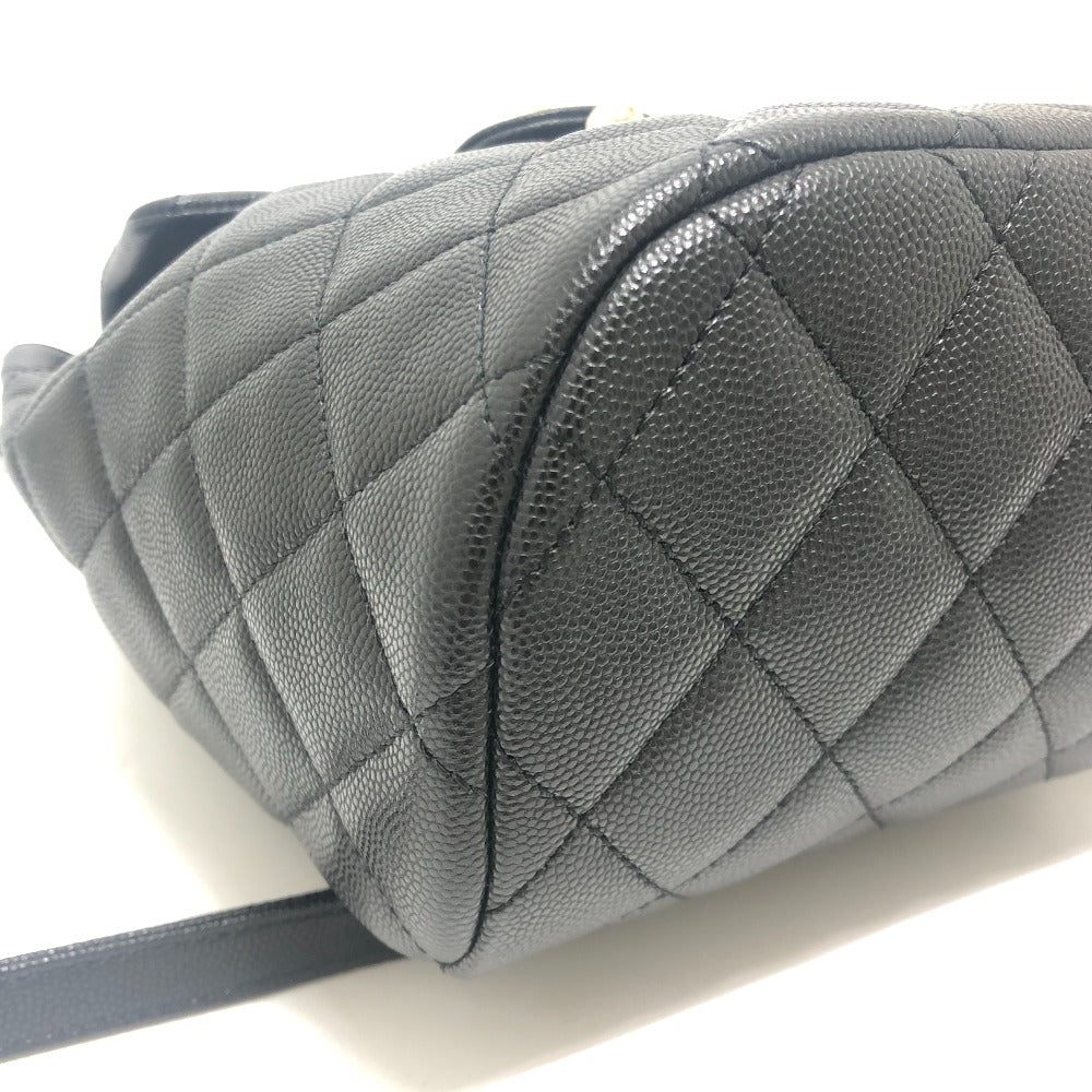 CHANEL AS4058 マトラッセ キルティング ココマーク CC ロゴ チェーン カバン バックパック リュックサック キャビアスキン レディース ブラック