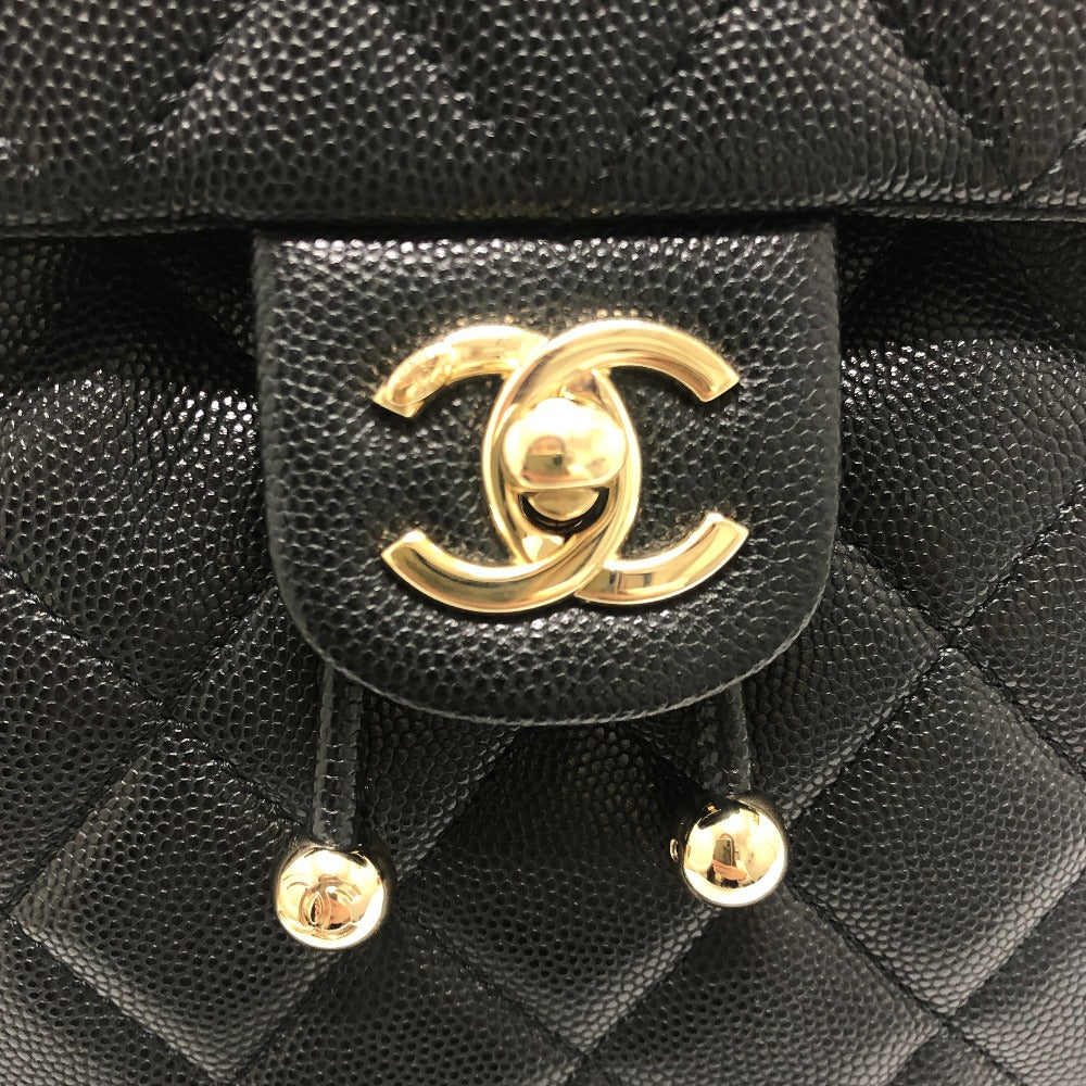 CHANEL AS4058 マトラッセ キルティング ココマーク CC ロゴ チェーン カバン バックパック リュックサック キャビアスキン レディース ブラック