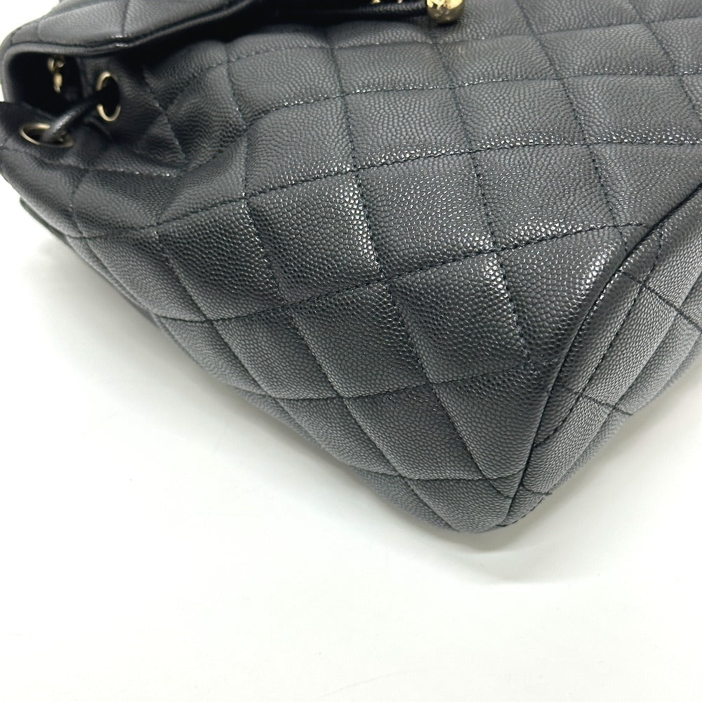 CHANEL AS4058 バックパック マトラッセ キルティング ココマーク CC ロゴ チェーン カバン リュックサック キャビアスキン レディース G金具 ブラック