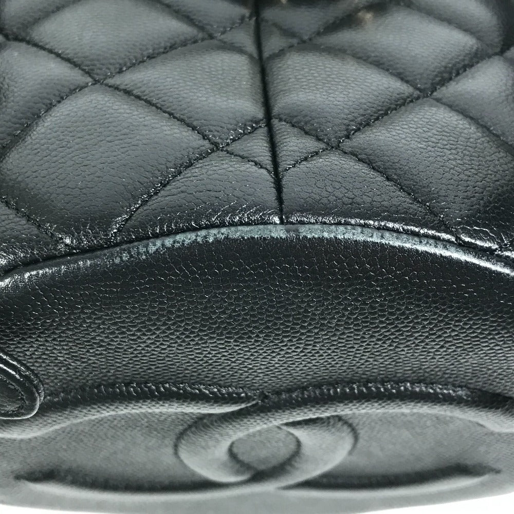 CHANEL AS3290 ココマーク CC ロゴ キルティング マトラッセ キルティング チェーンリュック Wポケット バックパック カバン リュックサック キャビアスキン レディース ブラック