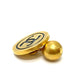 CHANEL CC Coco Mark 93A Vintage Fashion Accessory Metal Cufflinks Women's Gold