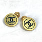 CHANEL 95P CC Coco Mark Vintage Two-Tone Metal Cufflinks for Men, Gold