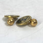 CHANEL 95P CC Coco Mark Vintage Two-Tone Metal Cufflinks for Men, Gold