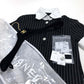 CHANEL P51624 15S ストライプ アパレル 襟付き 半袖ワンピース ひざ丈 ワンピース レディース ブラック×ホワイト