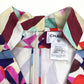CHANEL P53088 Floral Silk Dress, Size 16C, Short Sleeve, Knee-Length, Square Neck, Multicolor