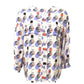 CHANEL P61308 CC Coco Mark 19S Parasol Motif Apparel Tops Blouse Long Sleeve Silk Women's Soft Pink x Multicolor
