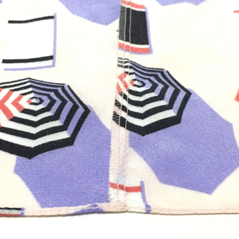 CHANEL P61308 CC Coco Mark 19S Parasol Motif Apparel Tops Blouse Long Sleeve Silk Women's Soft Pink x Multicolor