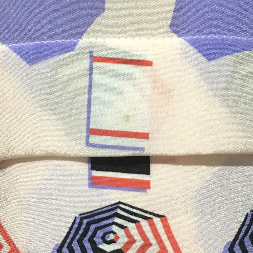 CHANEL P61308 CC Coco Mark 19S Parasol Motif Apparel Tops Blouse Long Sleeve Silk Women's Soft Pink x Multicolor