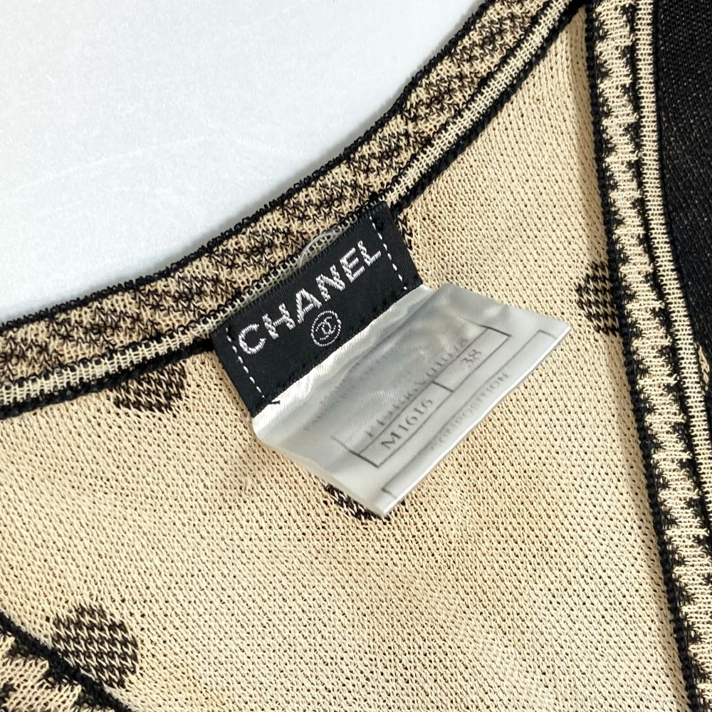 CHANEL P19106 ベスト カメリア Vネック ノースリーブ 02P ニット レーヨン レディース