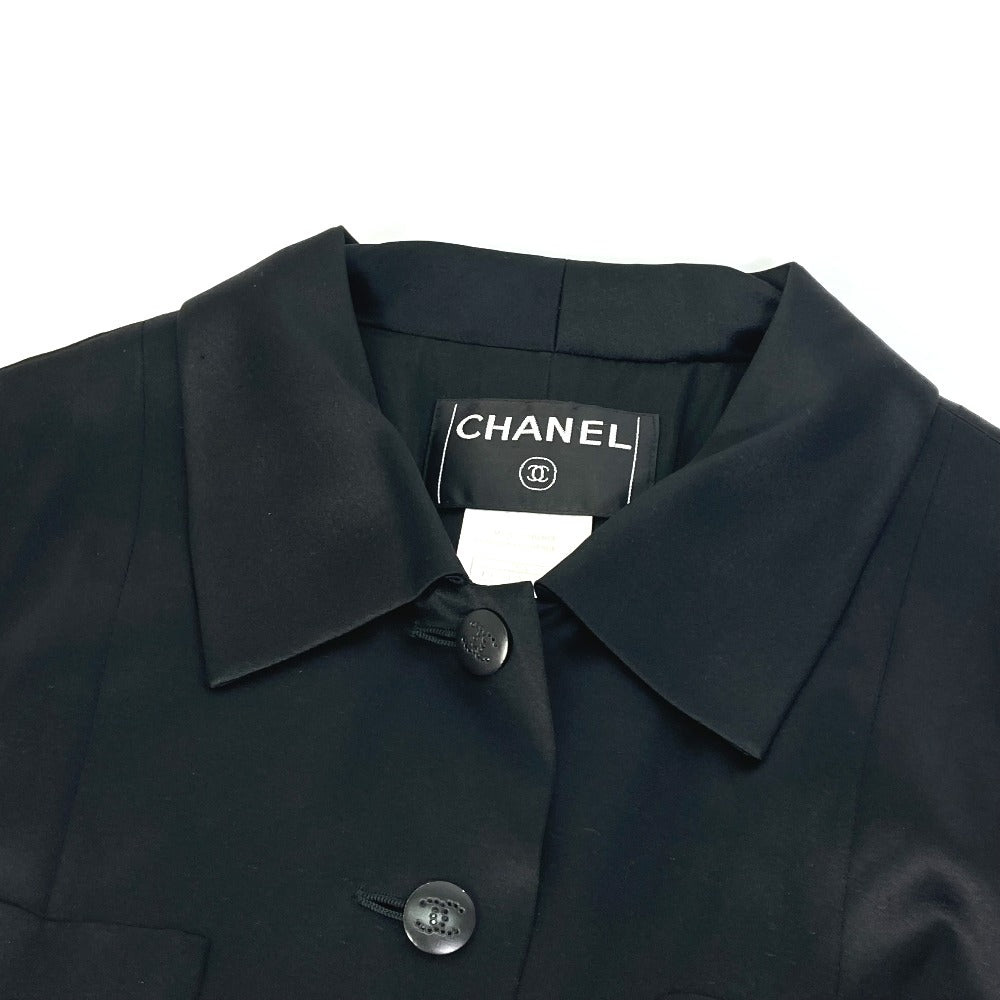 CHANEL P15832 アパレル 長袖 ココマークボタン シャツ コート ベルト付き 00A ワンピース シルク100% レディース - brandshop-reference