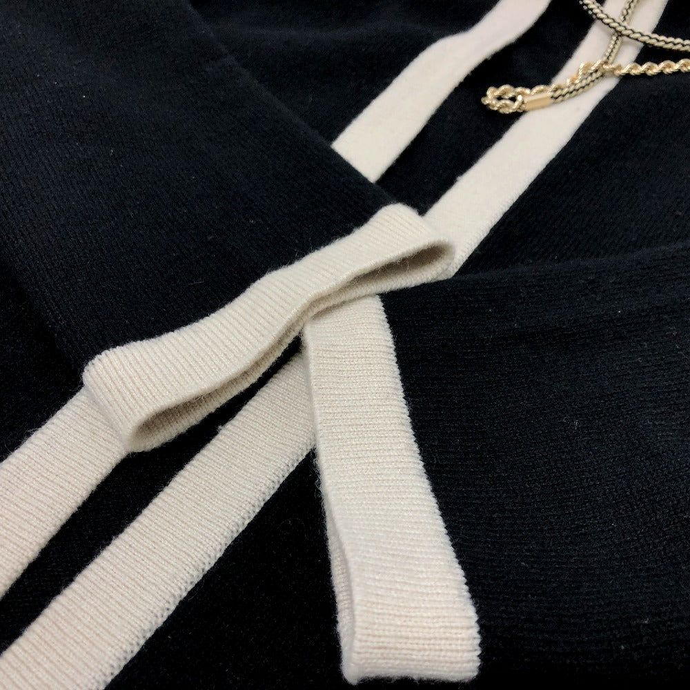 CHANEL P40668 バイカラー チェーン ココボタン ニットセーター アパレル トップス 長袖 カーディガン ニット レディース ブラック - brandshop-reference