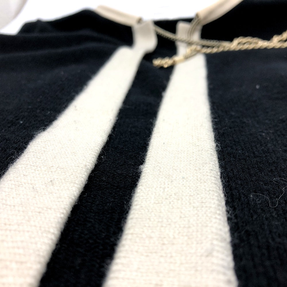 CHANEL P40668 バイカラー チェーン ココボタン ニットセーター アパレル トップス 長袖 カーディガン ニット レディース ブラック - brandshop-reference
