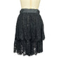 CHANEL P45546 13P All-Lace Shorts with CC Coco Mark, Rayon, Women's, Black