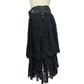 CHANEL P45546 13P All-Lace Shorts with CC Coco Mark, Rayon, Women's, Black