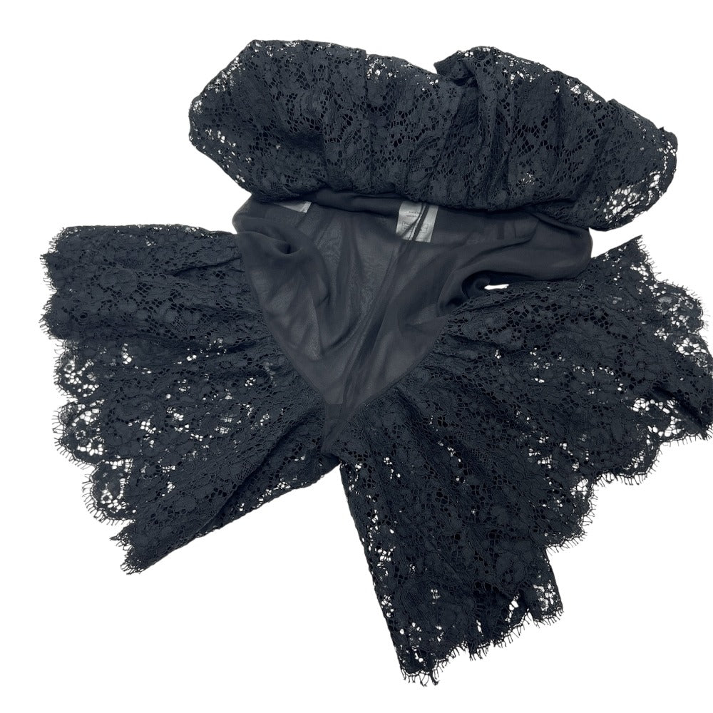 CHANEL P45546 13P All-Lace Shorts with CC Coco Mark, Rayon, Women's, Black