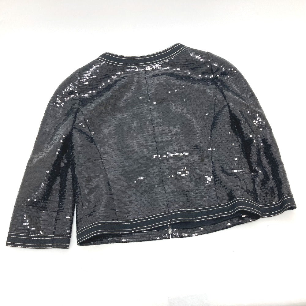 CHANEL P45044 スパンコール 七分袖 アウター 上着 アパレル ジャケット スパンコール レディース ブラック - brandshop-reference