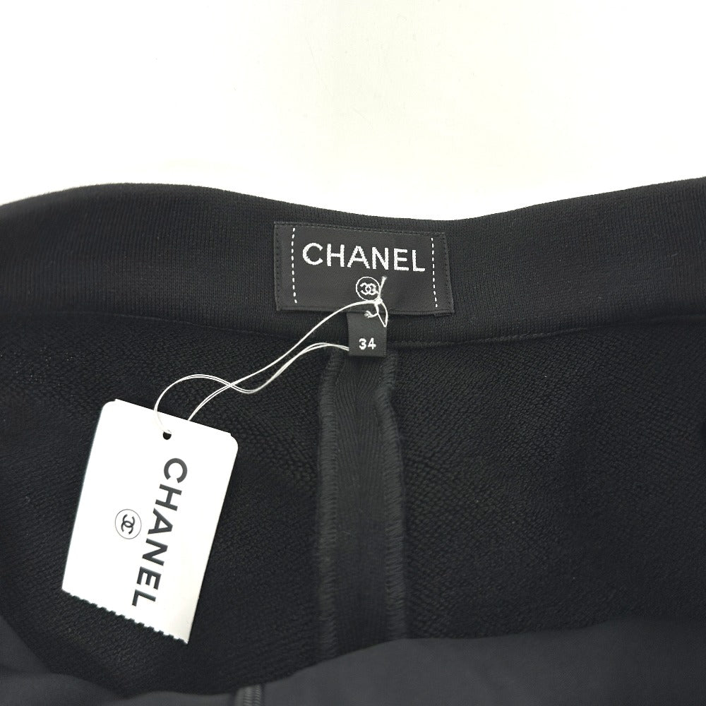 CHANEL P76230 24A ココマーク ボタン CC ワイドパンツ ボトムス アパレル パンツ コットン レディース ブラック - brandshop-reference