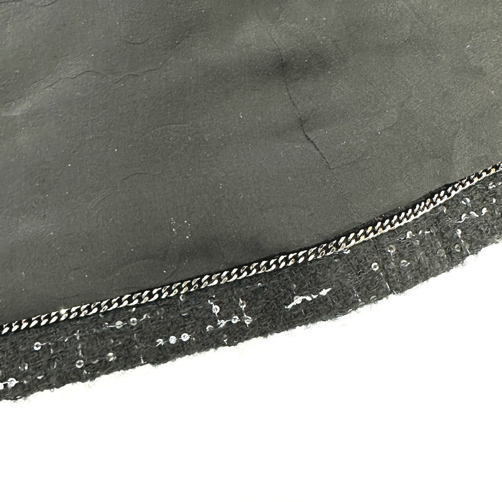 CHANEL P78012 24B Glitter Tweed apparel Jacket tweed Black Used